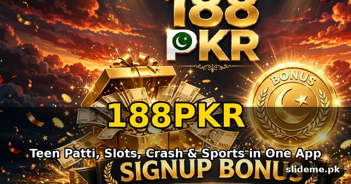 188PKR casino lobby with Teen Patti, slots, crash games and sports prediction