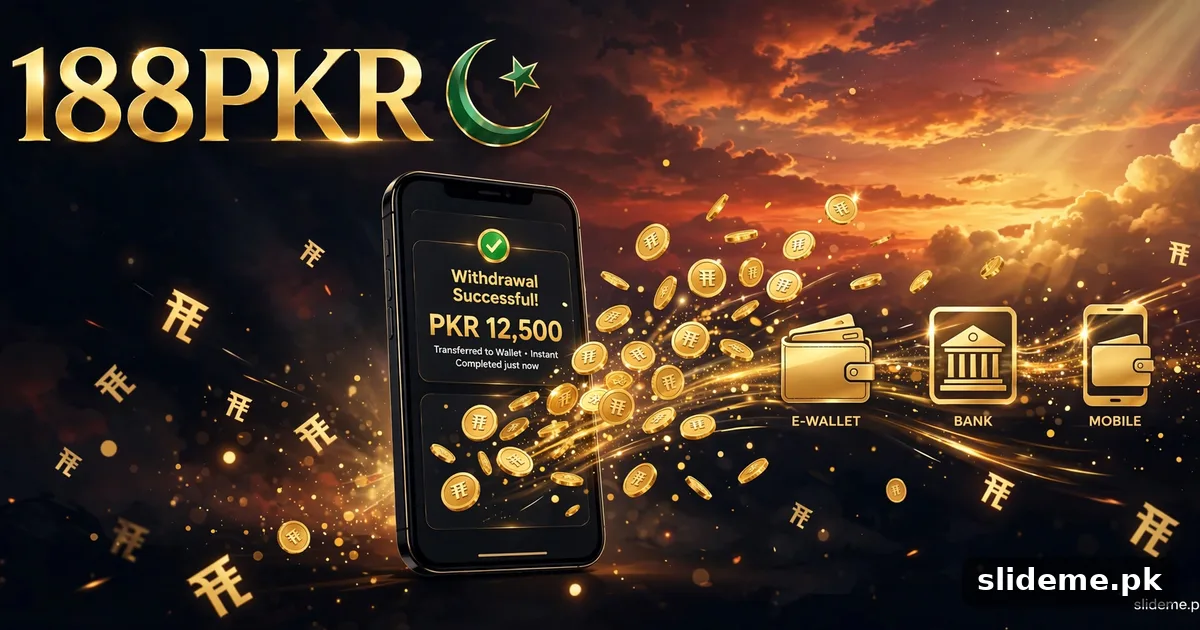 Fast 188PKR withdrawal to JazzCash and EasyPaisa mobile wallets