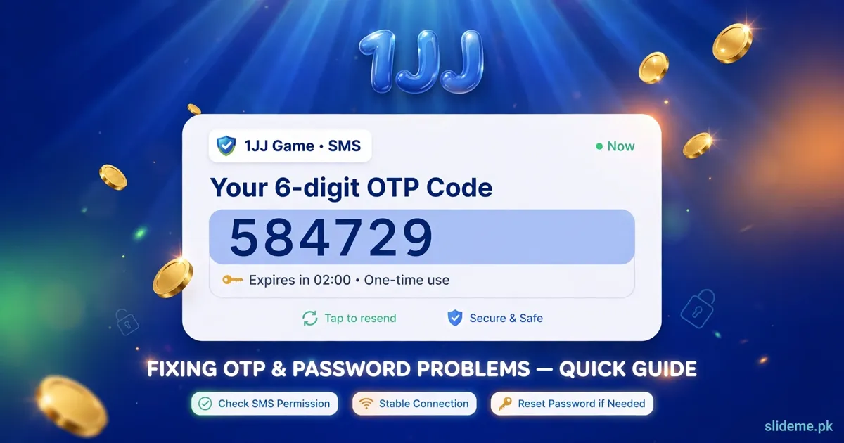 1JJ Game OTP troubleshooting - fix login and password problems