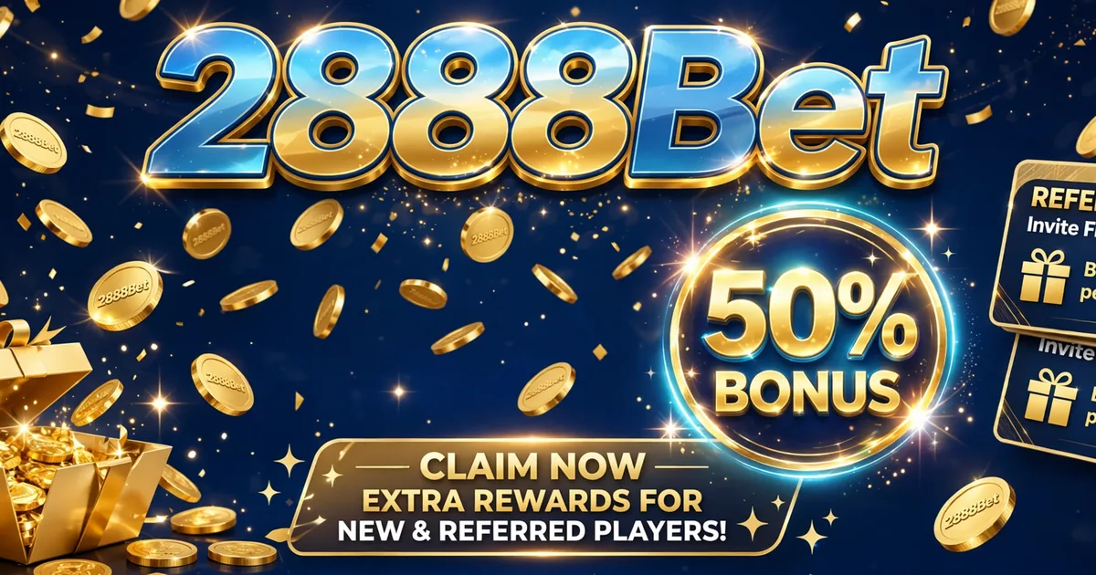 2888Bet bonuses page showing referral rewards up to Rs 2,000 and first-deposit boost up to 50 percent