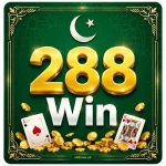 288Win game logo — gold 288 Win wordmark on green with Pakistani crescent and star