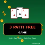 3 Patti Free game logo with three aces on a green felt table
