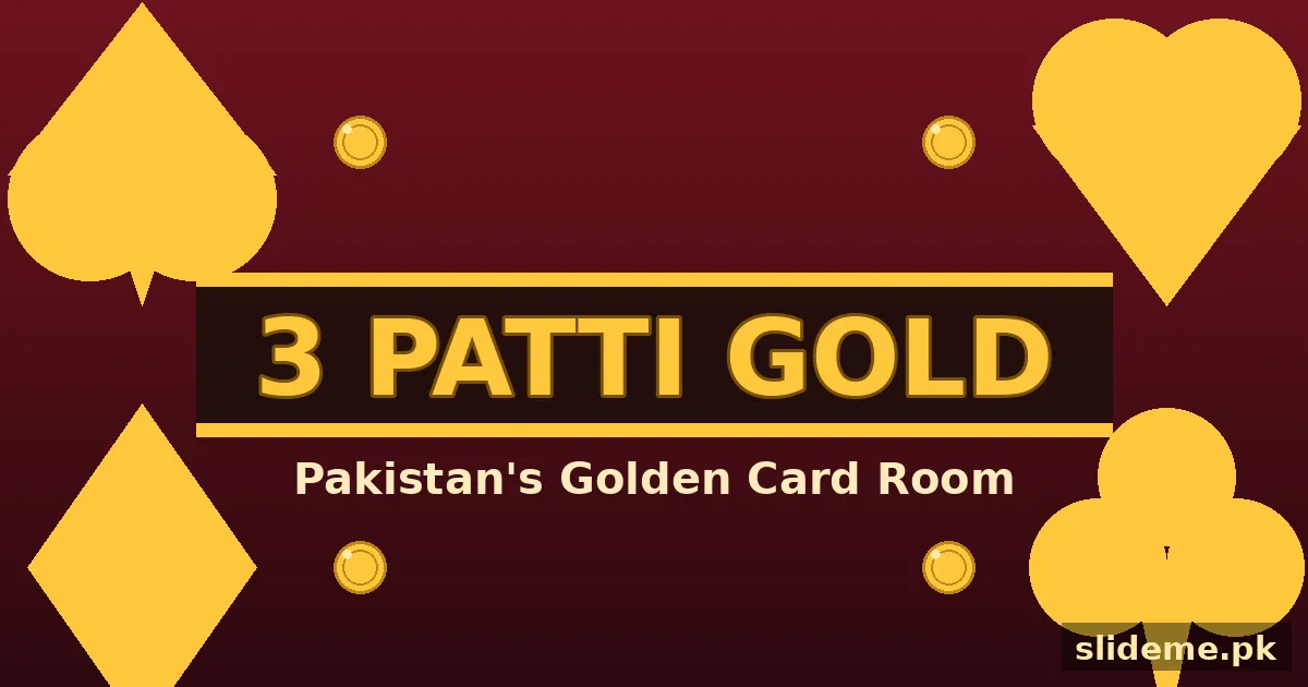 3 Patti Gold Game download 2026 banner – golden card suits for Pakistan card players