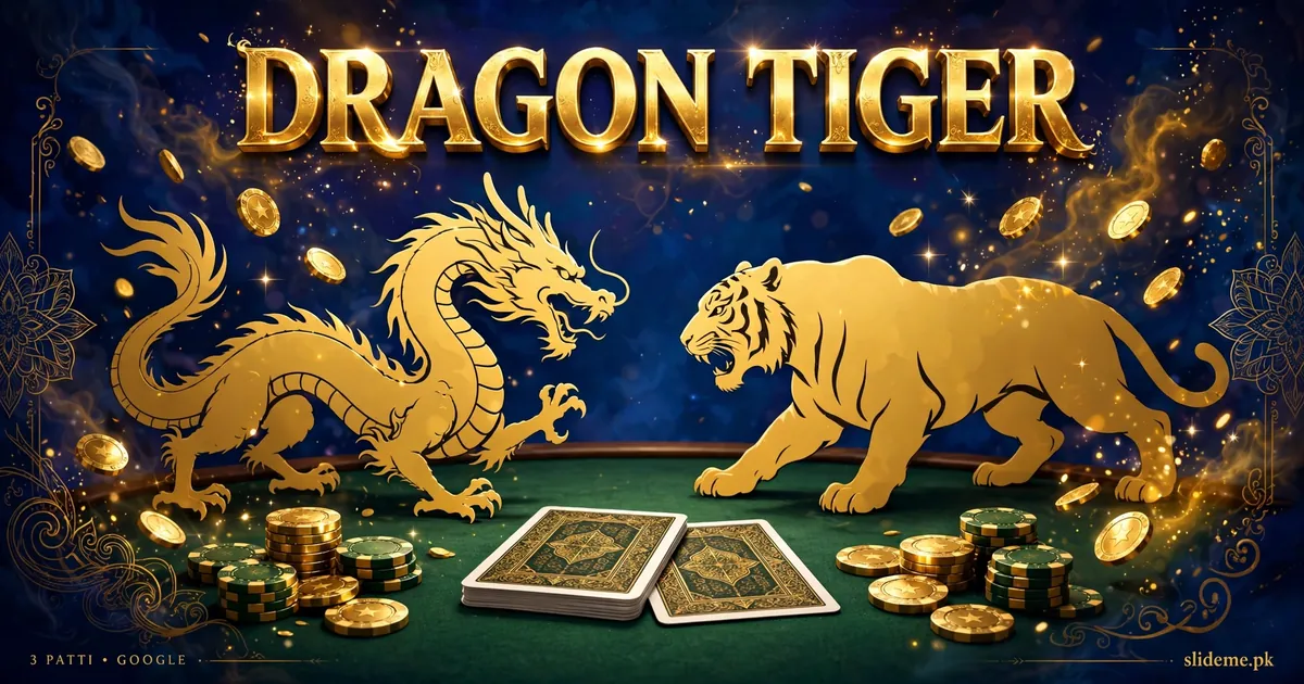 Dragon Tiger game in 3 Patti Google game with dragon and tiger over playing cards