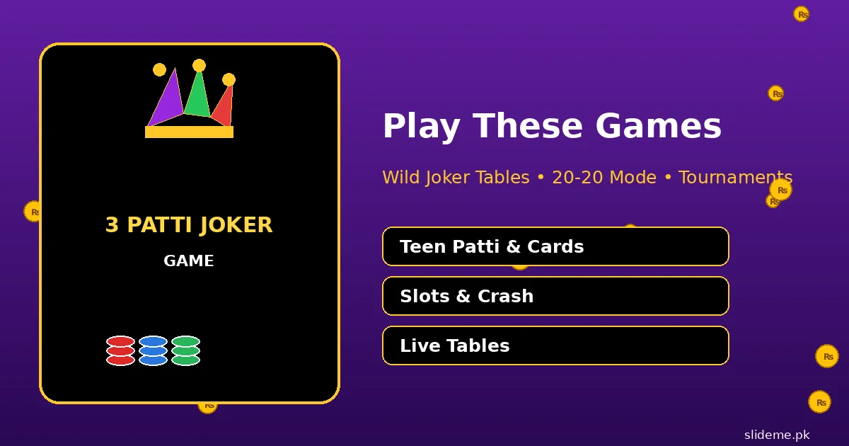 3 Patti Joker wild card game modes and tournaments banner