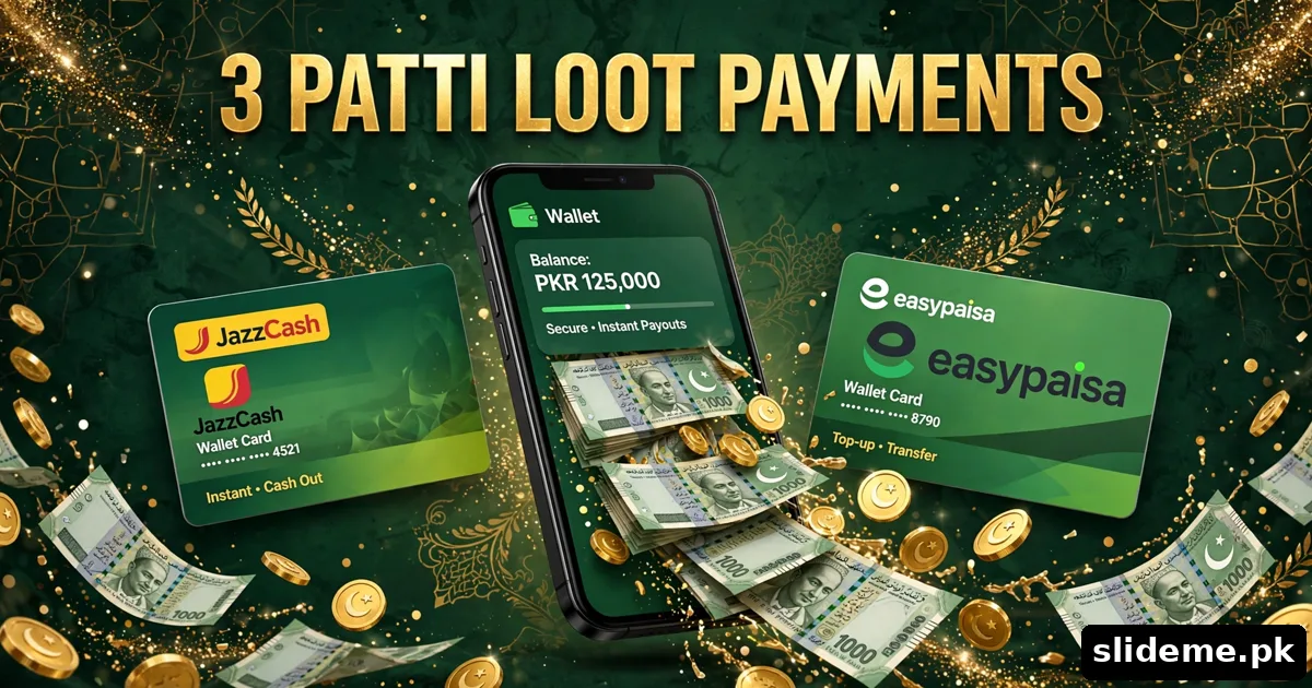 3 Patti Loot JazzCash and EasyPaisa deposits and withdrawals