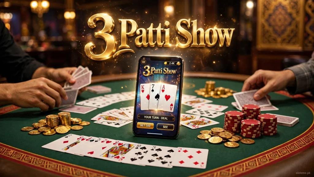 3 Patti Show card table login banner