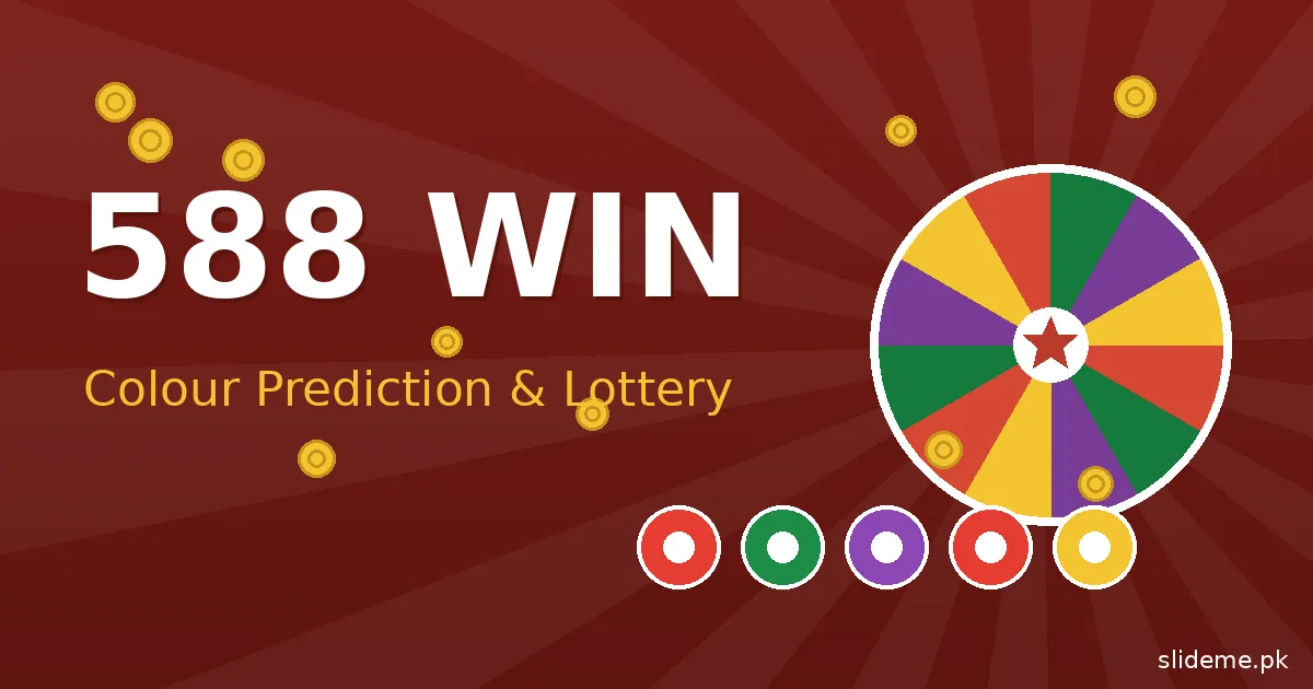 588win Game lottery and colour prediction banner with spin wheel and golden lottery balls
