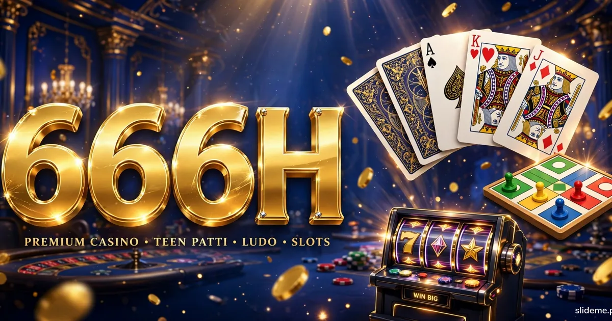 666H Game casino lobby with Teen Patti cards, Ludo and slots