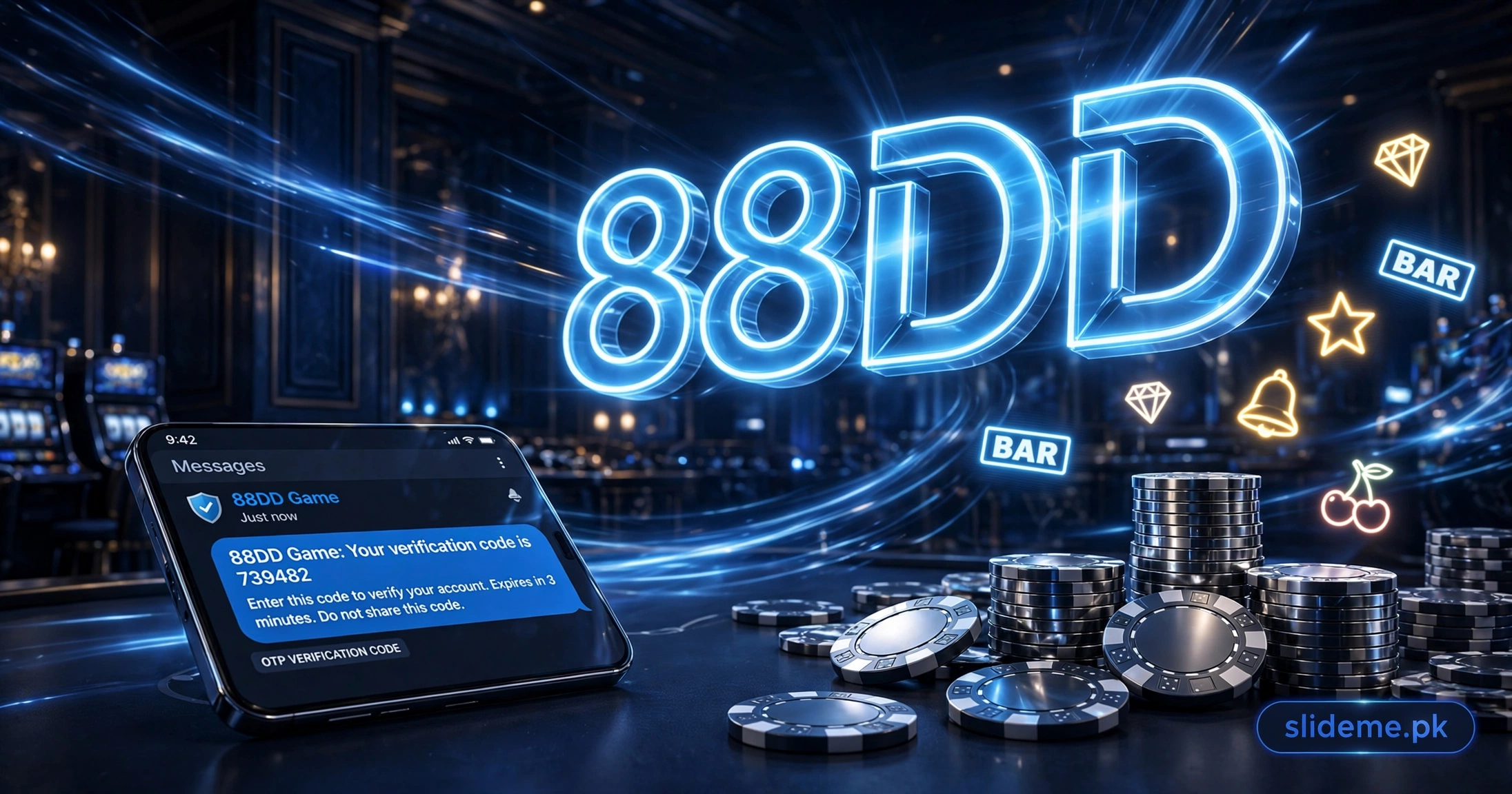 88DD Game signup - OTP verification code arriving on phone