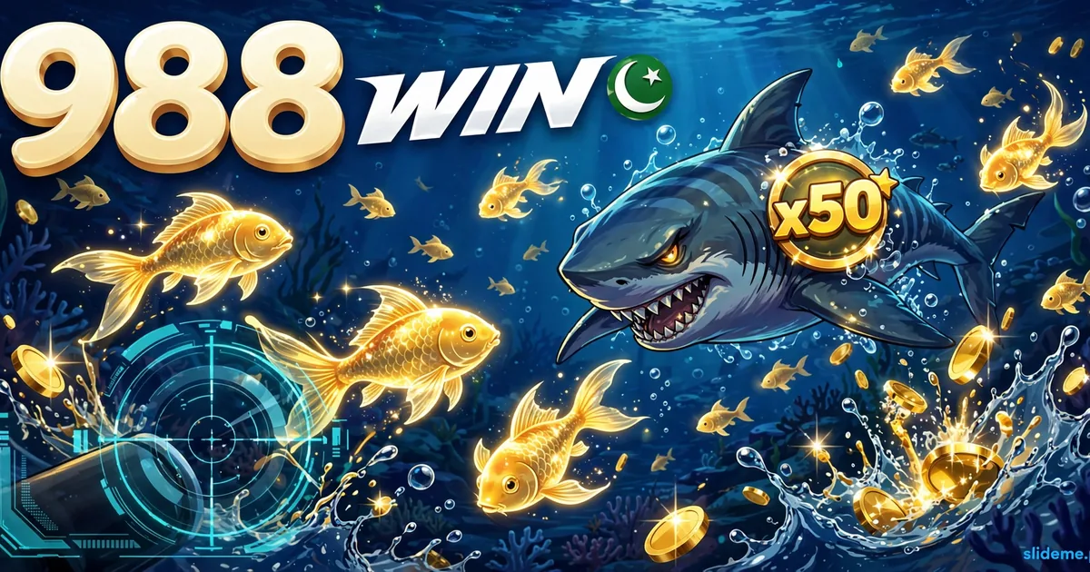 988Win fish shooting arcade game with golden fish and boss shark multiplier