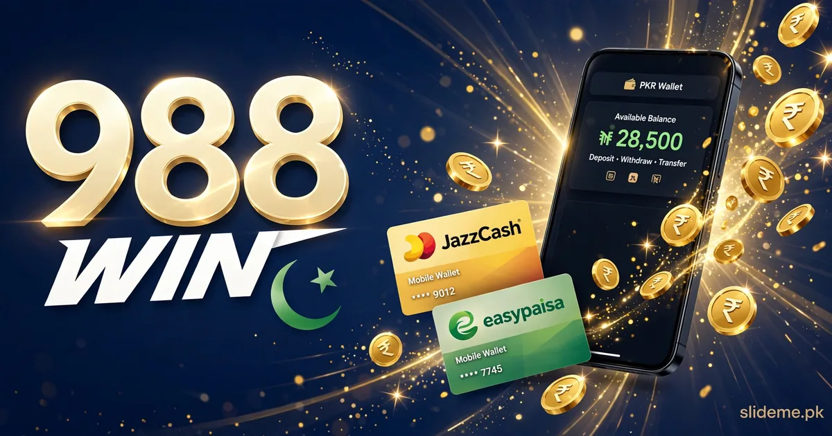 988Win PKR wallet withdrawals via JazzCash and Easypaisa on mobile