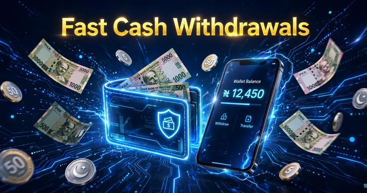 Fast cash withdrawals from 98S Game to JazzCash, EasyPaisa and bank
