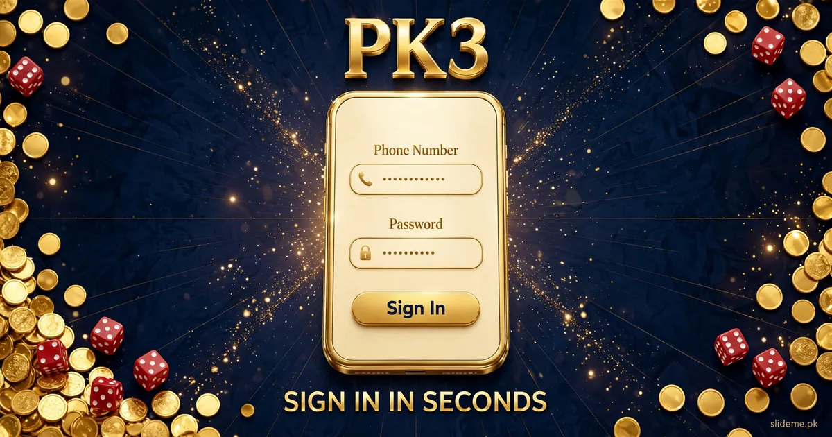 How to log in to PK3 Game — phone number and password sign-in steps