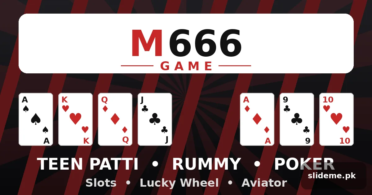 M666 Game card tables lobby showing Teen Patti, Rummy and Poker tables with PKR stakes