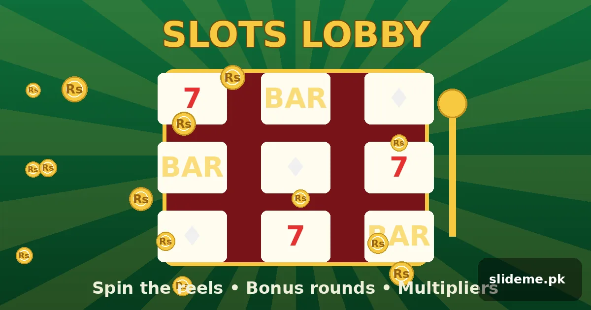 Crazy777 slot games lobby with colorful slot machine reels and jackpot counters
