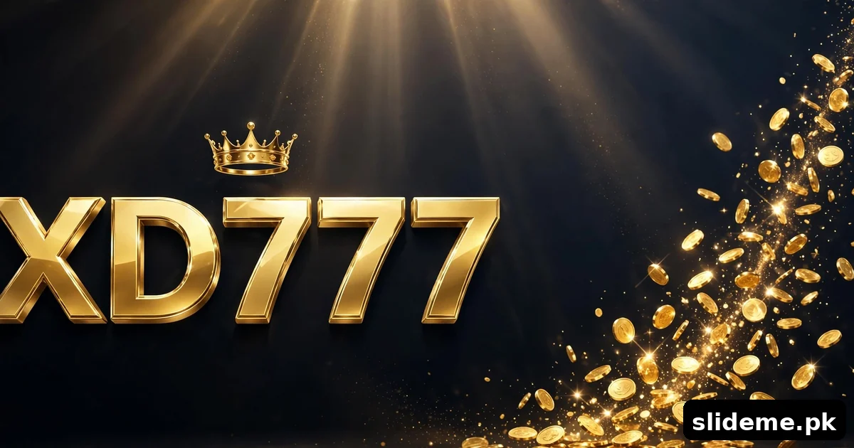 XD777 Game gold logo with coins