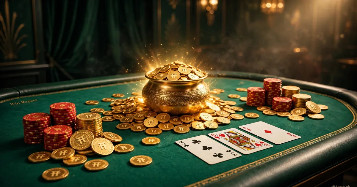 XP786 Game teen patti and dragon tiger card table with gold coins and cards