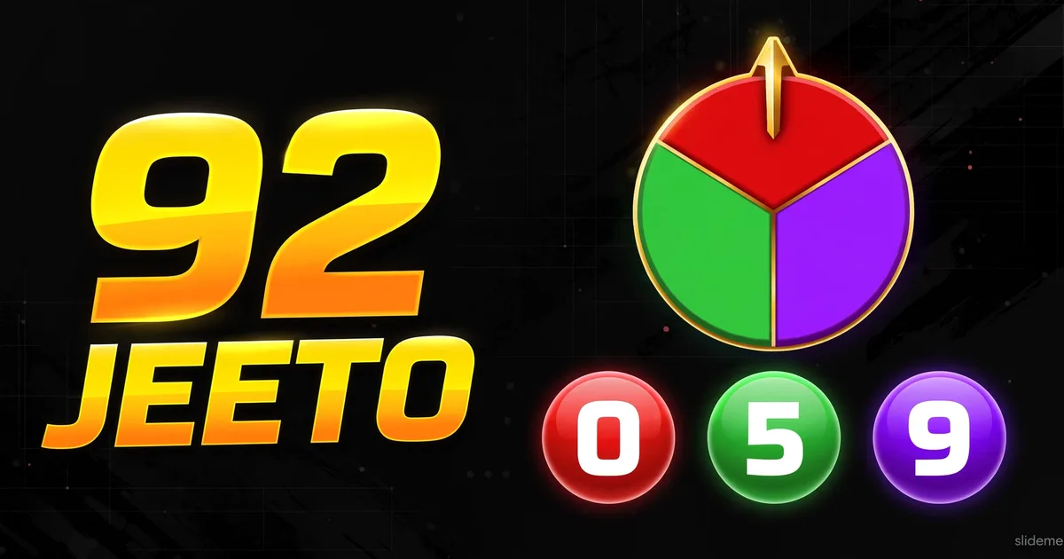 92 Jeeto Game Win Go colour prediction wheel banner