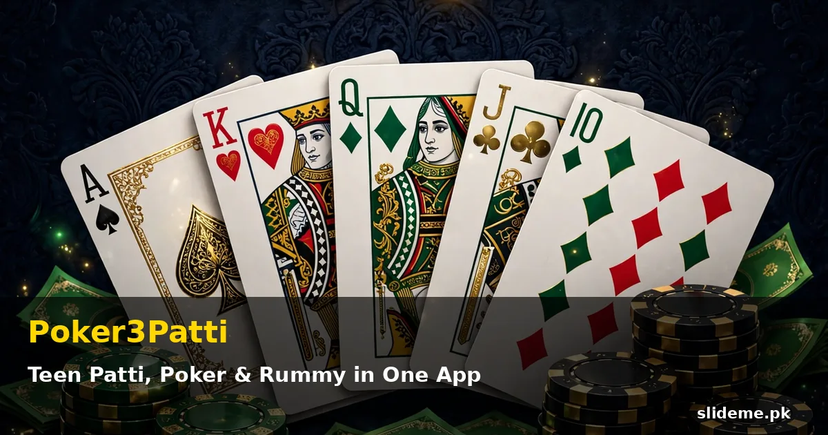 Poker3Patti Teen Patti poker and rummy rooms in one app banner