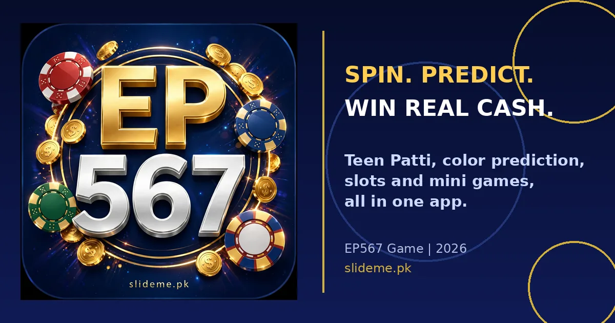 EP567 Game banner — spin, predict and win real cash with Teen Patti and mini games