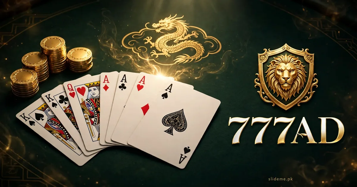 777AD card games with dragon and chips