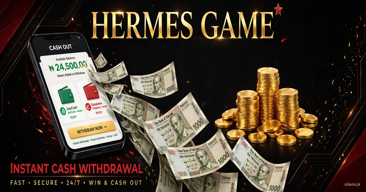 Hermes Game instant cash withdrawal to JazzCash and EasyPaisa