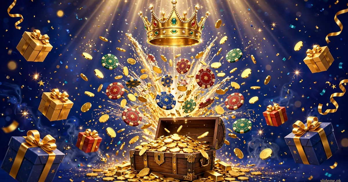 3 Patti Crown bonus rewards with gold coins crown and gift boxes