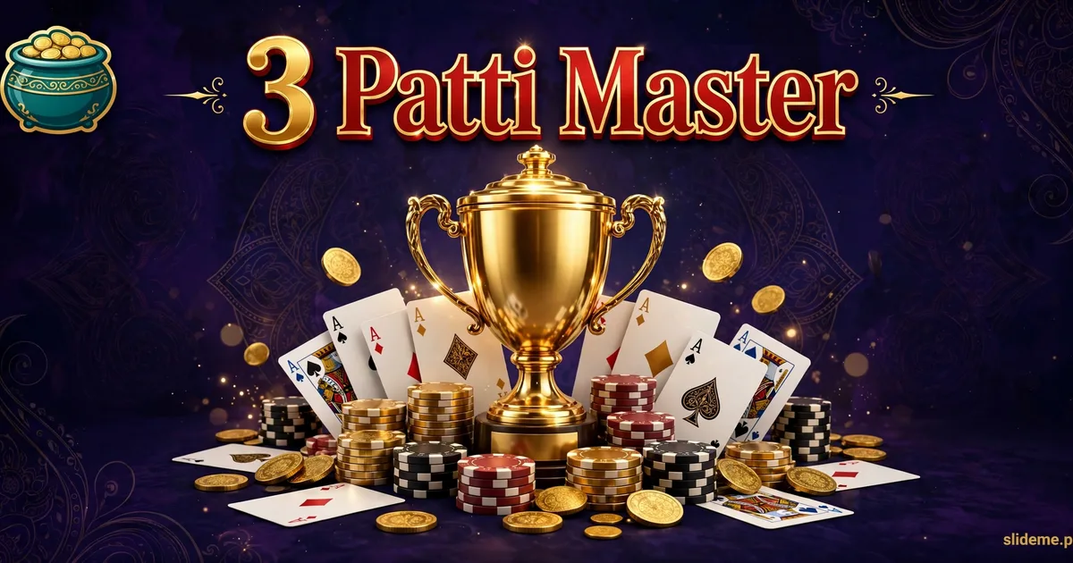 3 Patti Master tournament trophy and bonus banner