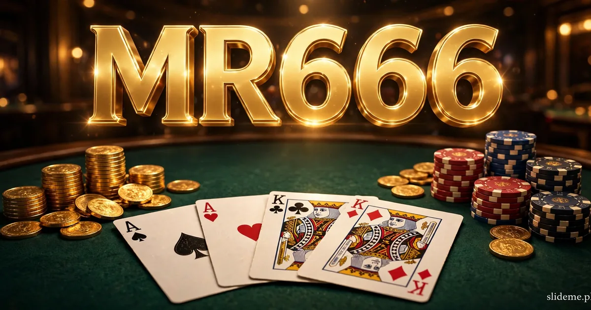 MR666 Game card games — Teen Patti playing cards, gold coins and poker chips on a casino table