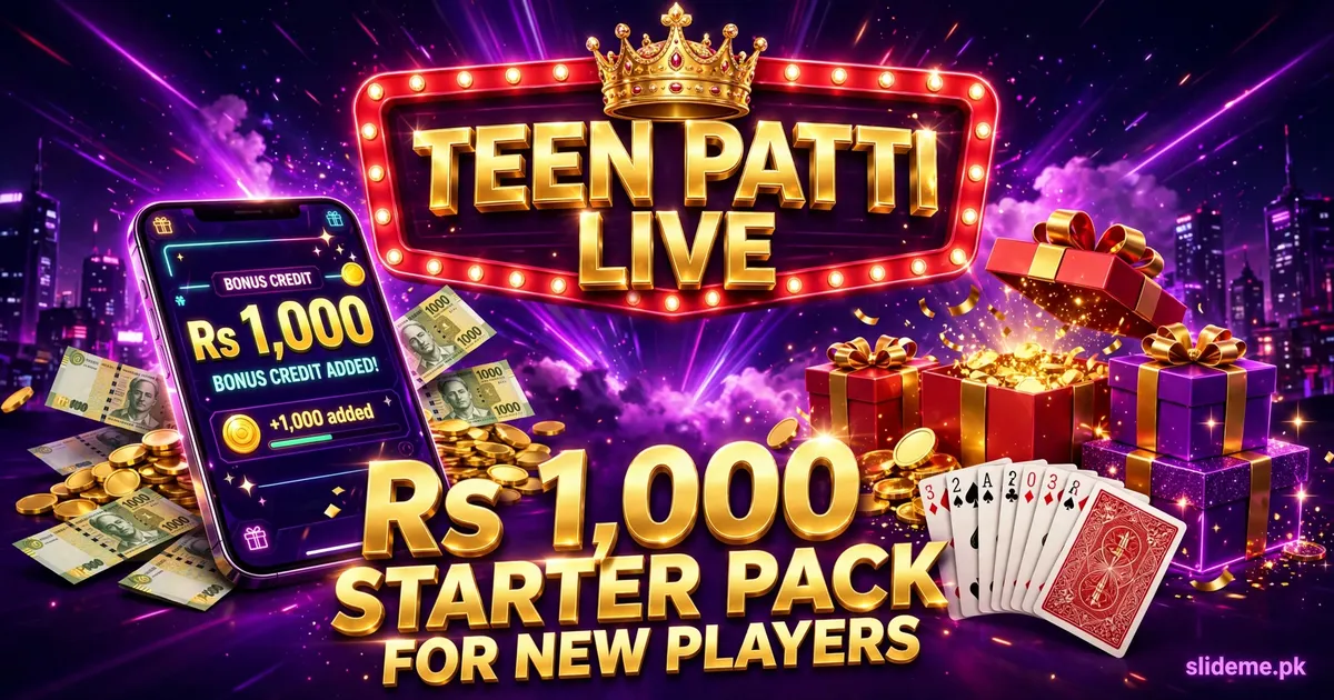 Teen Patti Live Game — Rs 1,000 starter pack for new players