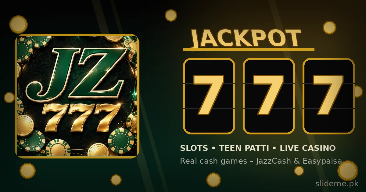 JZ777 live casino bonus screen with gold coins and green gold branding