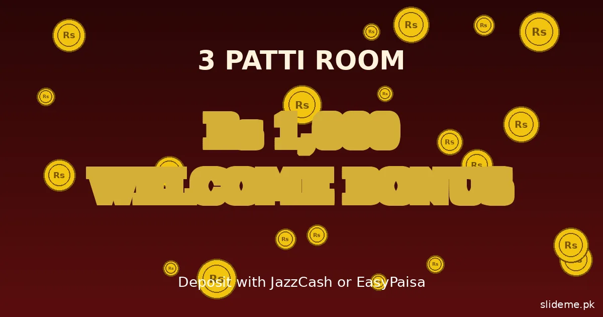 3 Patti Room bonus rewards – PKR 800 referral and welcome bonus chips in gold and maroon brand style