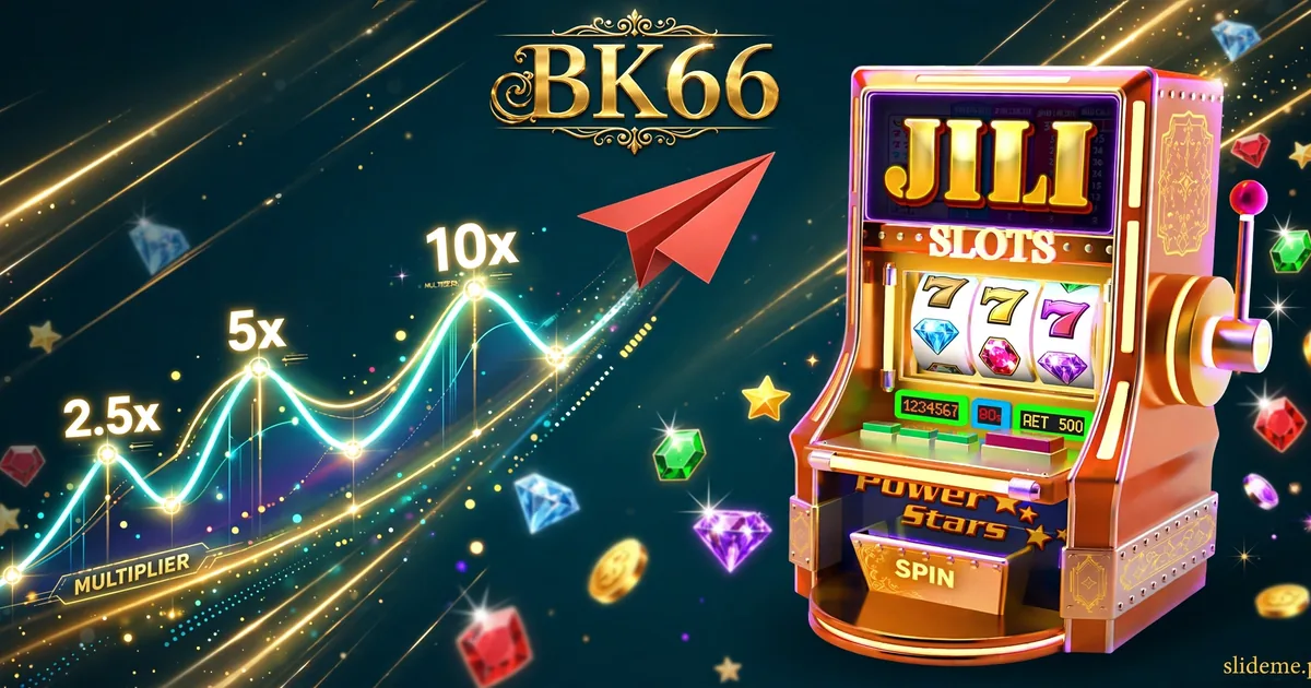 BK66 Aviator multiplier game and JILI slot machine lobby