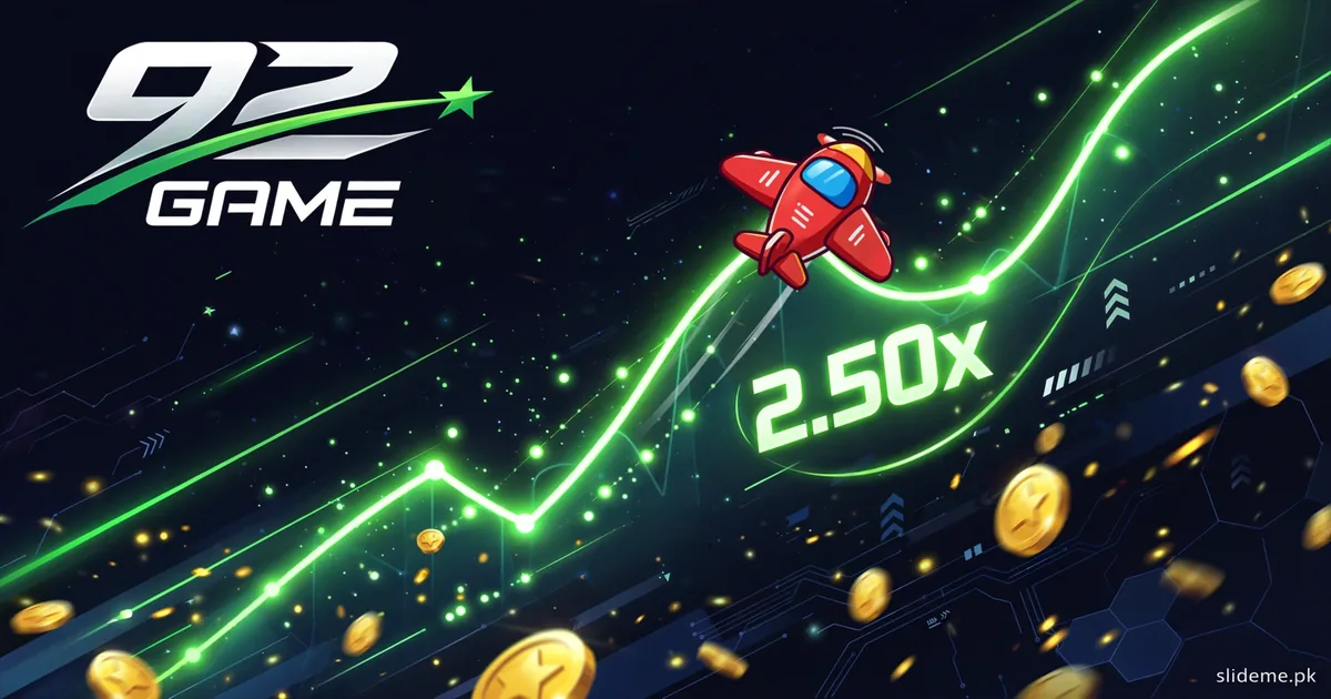 92 Game Aviator crash game — red plane and rising multiplier curve