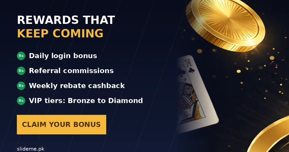ISB15 Game bonuses banner — daily login bonus, referral commissions, weekly rebate cashback and VIP tiers