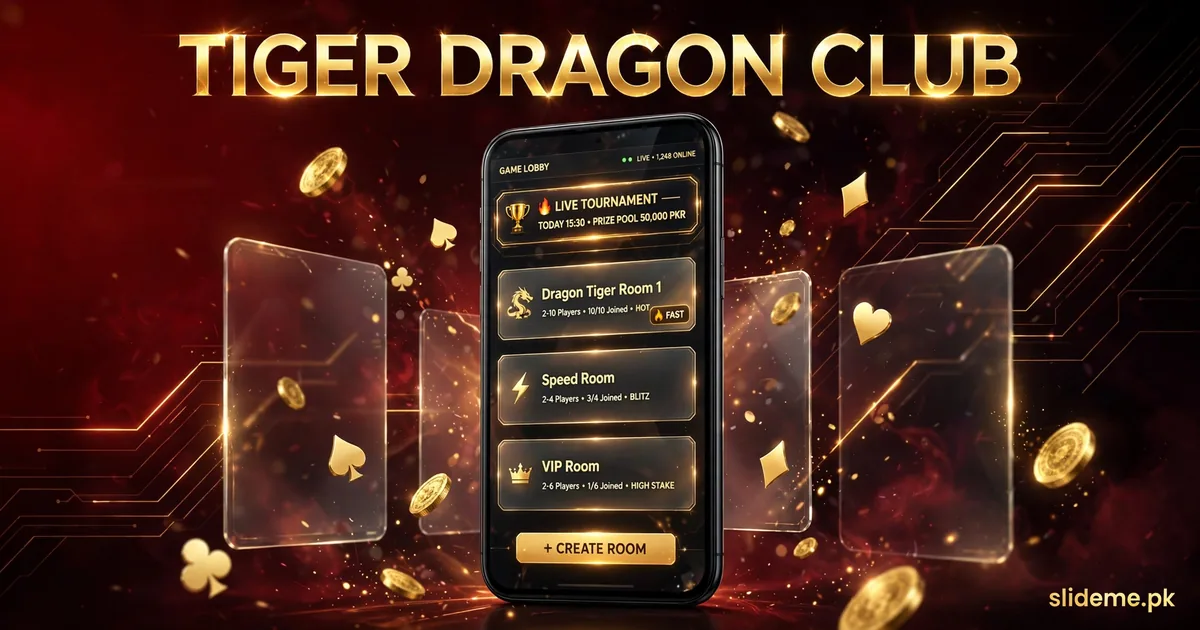 Tiger Dragon Club mobile game lobby showing club rooms, speed rooms and VIP tournament rooms