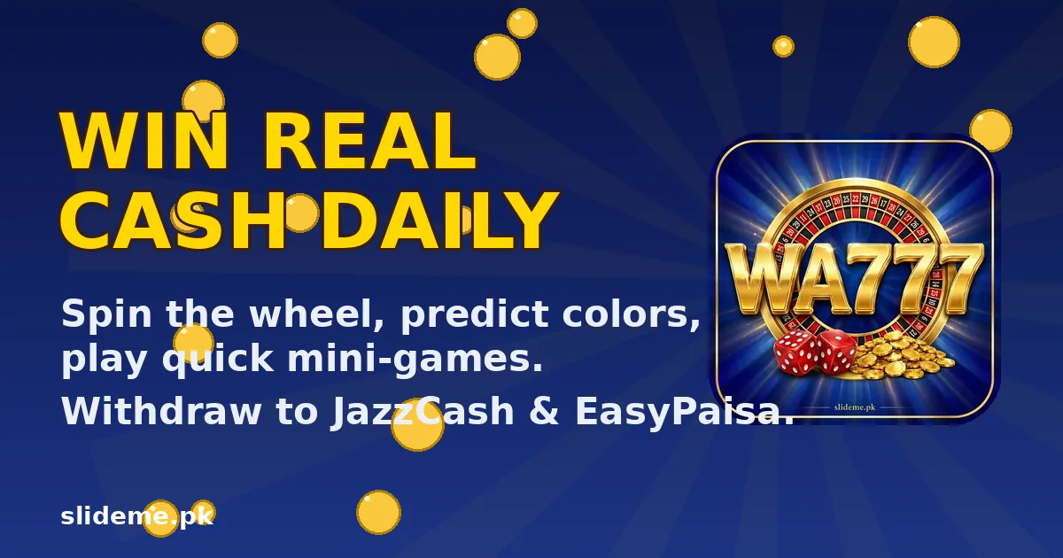Win real cash daily with WA777 — gold coins and WA777 emblem rewards banner
