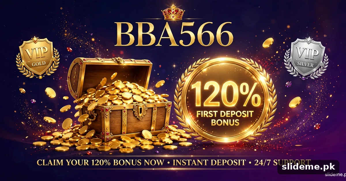 BBA566 first-deposit rebate bonus with treasure chest and gold coins