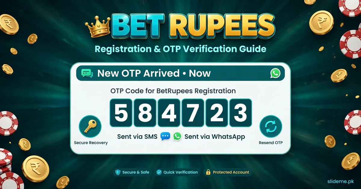 BetRupees Game registration and OTP verification guide