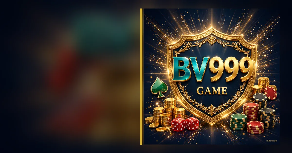 BV999 Game features banner — slots, Teen Patti cards and Aviator crash game on the BV999 earning app, slideme.pk