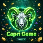 Capri Game app icon — neon green ram head emblem on dark green underwater background