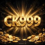 CK999 Game APK icon — glossy gold 3D CK999 letters on a black casino background with gold coins