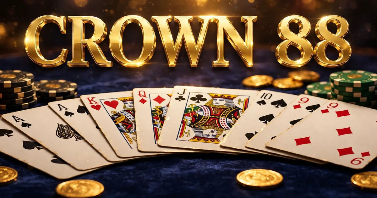 Crown 88 card games including Teen Patti, poker and blackjack