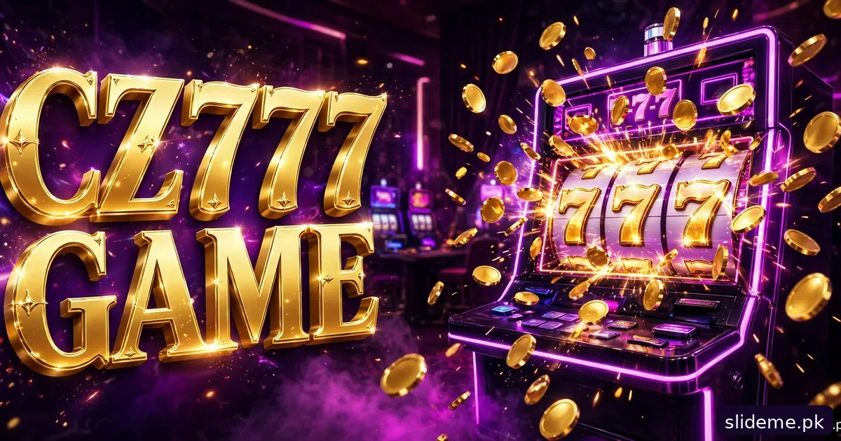 CZ777 Game slot machine with 777 jackpot and flying gold coins