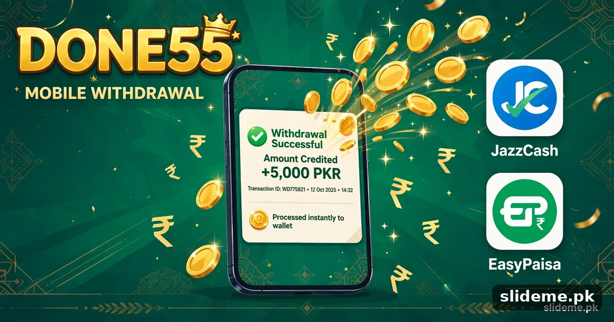 Withdrawing Done 55 Game winnings to JazzCash and EasyPaisa mobile wallets