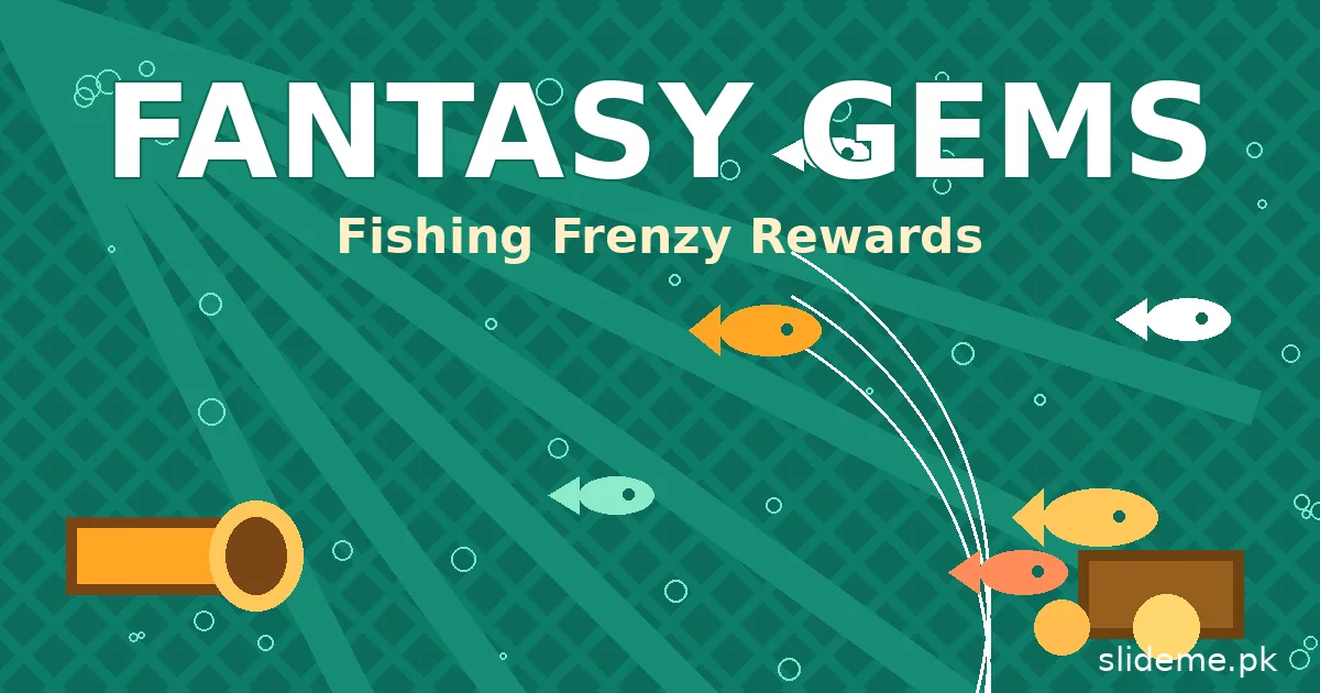 Fantasy Gems fishing games banner showing arcade fishing frenzy rewards