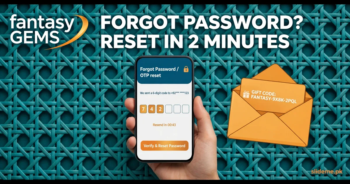 Fantasy Gems forgot password reset with OTP verification