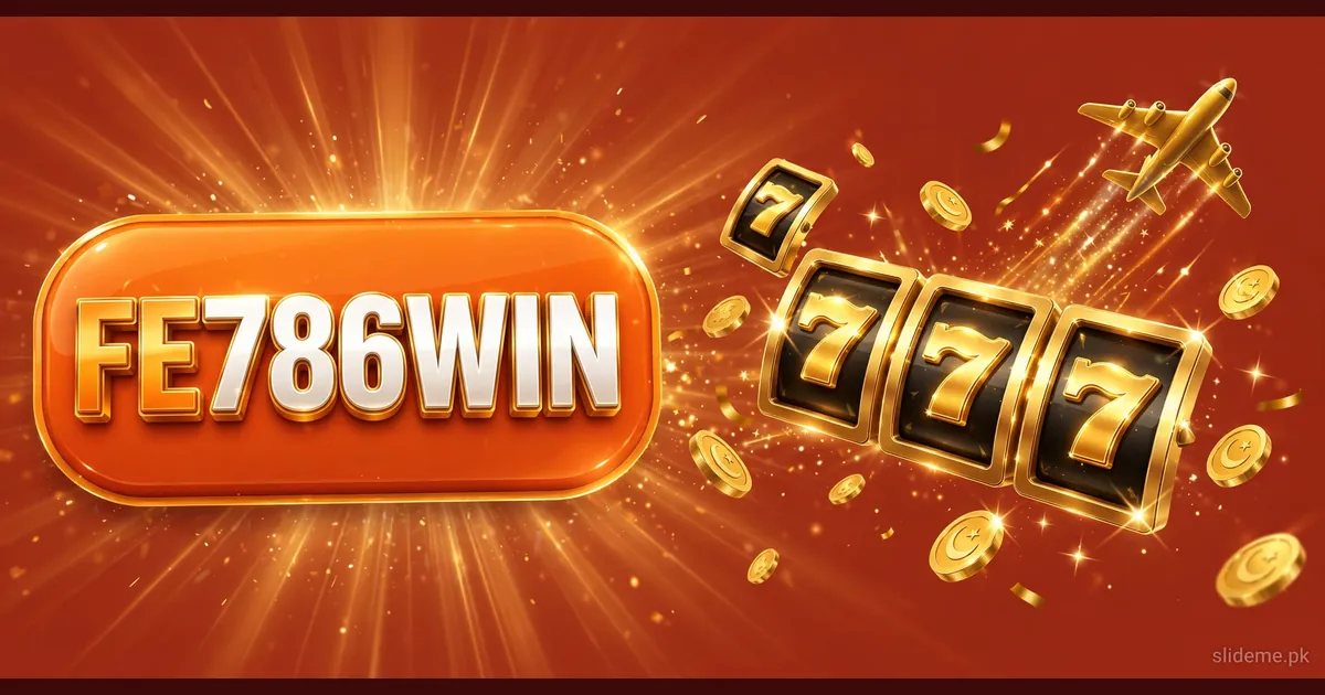 FE786WIN golden piggy bank bonus banner with PKR rewards for Pakistan players