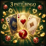 3 Patti Bingo game logo with fanned playing cards and golden bingo ball